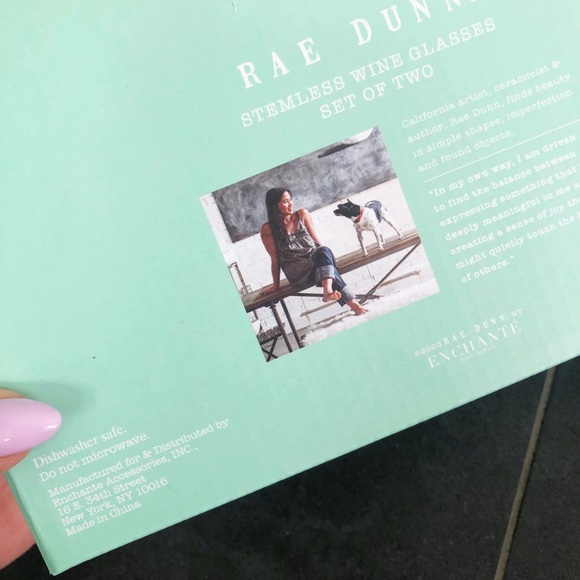 RAE DUNN Stemless Wine Glass Mr & Mrs Wedding Mug - Picture 2 of 3